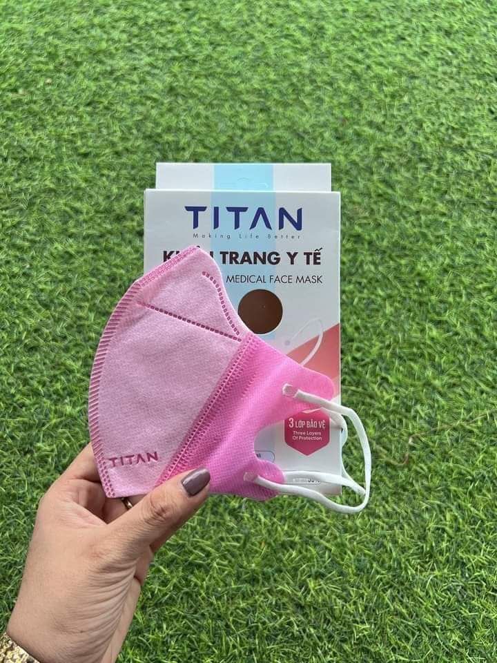 KHẨU TRANG 5D TITAN QUAI THUN - set 100c 